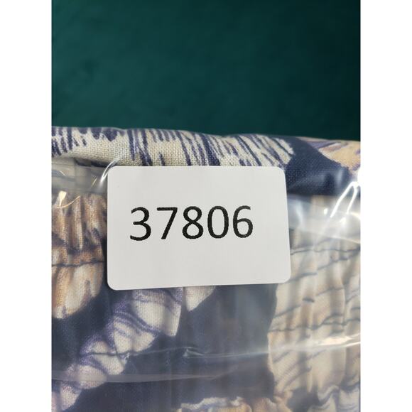 Calypso Pants Size Large Womens Blue Lightweight Linen Blend Pull On Cropped NWT - Picture 11 of 11